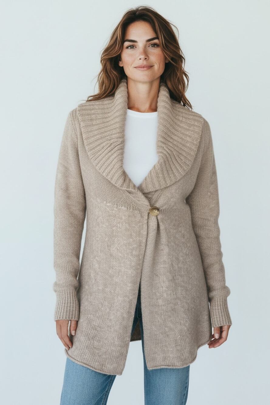 Vince Womens Cashmere Alpaca Wool Beige Wrap Cardigan Sweater Size XS
